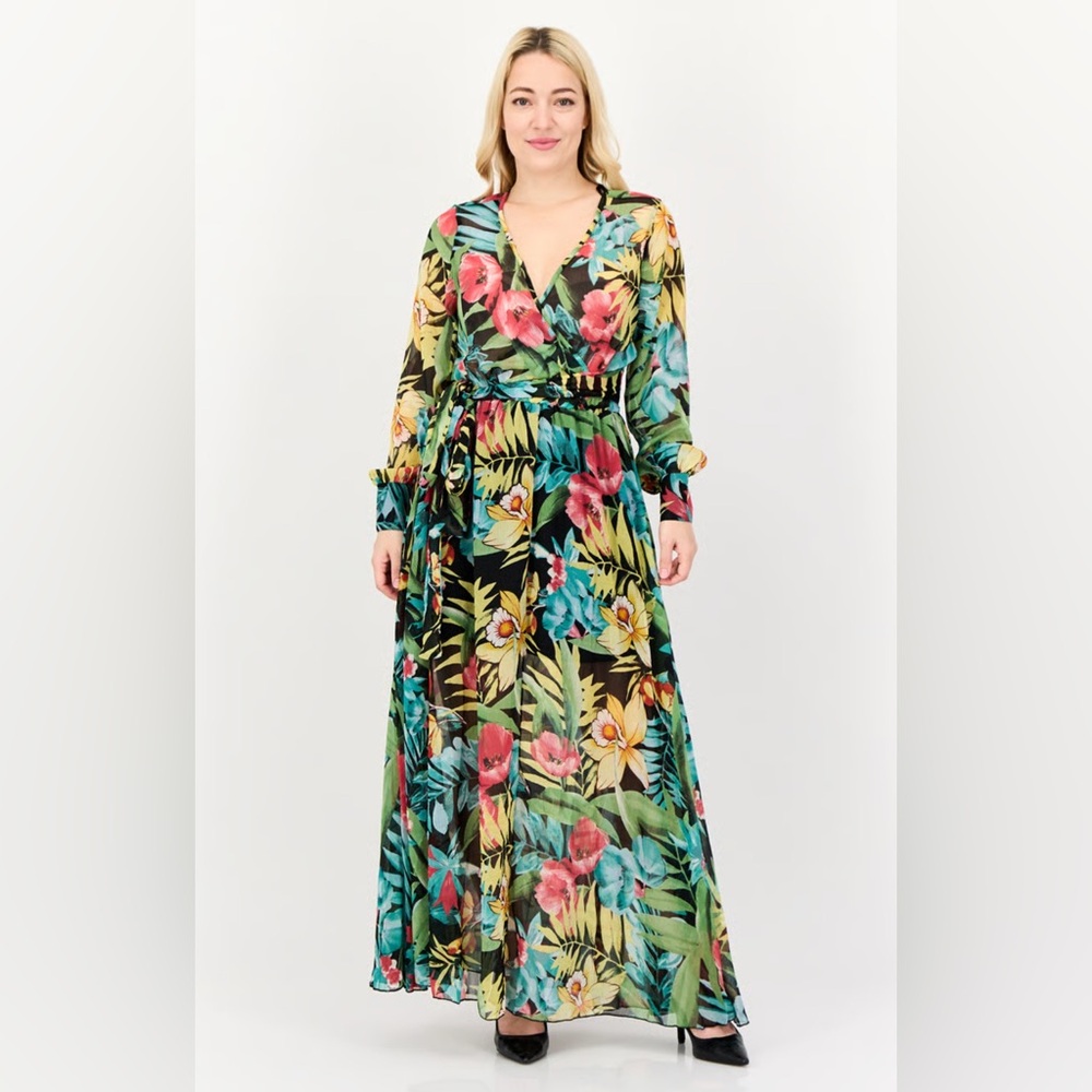 Spy Zone Exchange Tropical Floral Maxi Dress - Picture 2 of 12